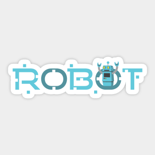 Robot design and illustration for robot lovers Sticker